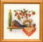 0993 Набор для вышивания *Малая полка с томатом и баклажаном*, Riolis