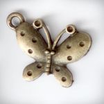 Подвески металлические *Веселая бабочка* (цвет - античная бронза), 1 шт
