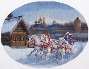 PANNA Набор для вышивания С-1530 *Три белых коня* ― Сокровища для рукоделия