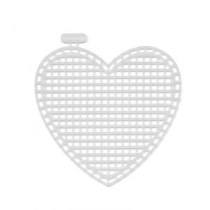 Фигурная пластиковая канва *Сердце малое* Gamma KPL-05 7х8 см ― Сокровища для рукоделия