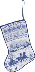 PANNA Набор для вышивания ПР-1479 *Рождественский сапожок* ― Сокровища для рукоделия