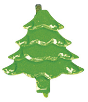 Клипсы *Елки* (цвет - зеленый) Rayher, 15 мм, 25 шт ― Сокровища для рукоделия