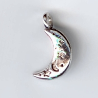 Подвески металлические *Луна* (цвет - античное серебро), 1 шт ― Сокровища для рукоделия